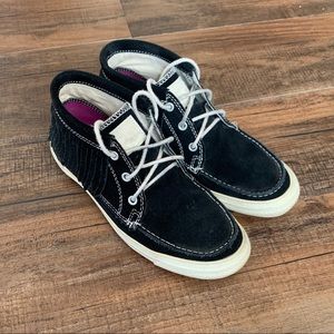 Converse Black Fringe Moccassins